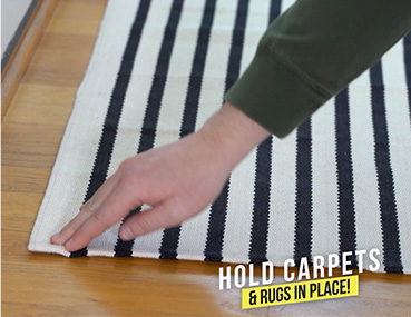 Holding down rug corners with Alien Tape
