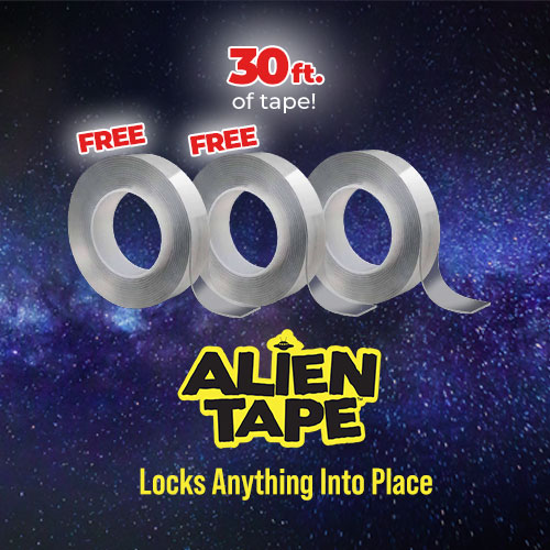Alien Tape - Instantly Locks Anything Into Place Without Screws, Anchors or  Adhesive!